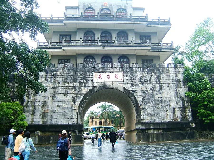 The Friendship Pass gate on the border between China and Vietnam.