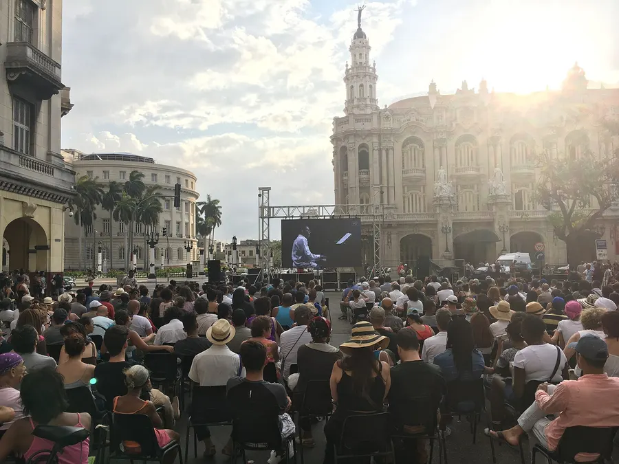 Crowds at the International Jazz Day concert in Havana, 2017.