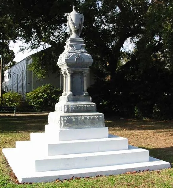 The monument to John Gorrie in Gorrie Square, Apalachicola, Florida, unveiled in 1900.