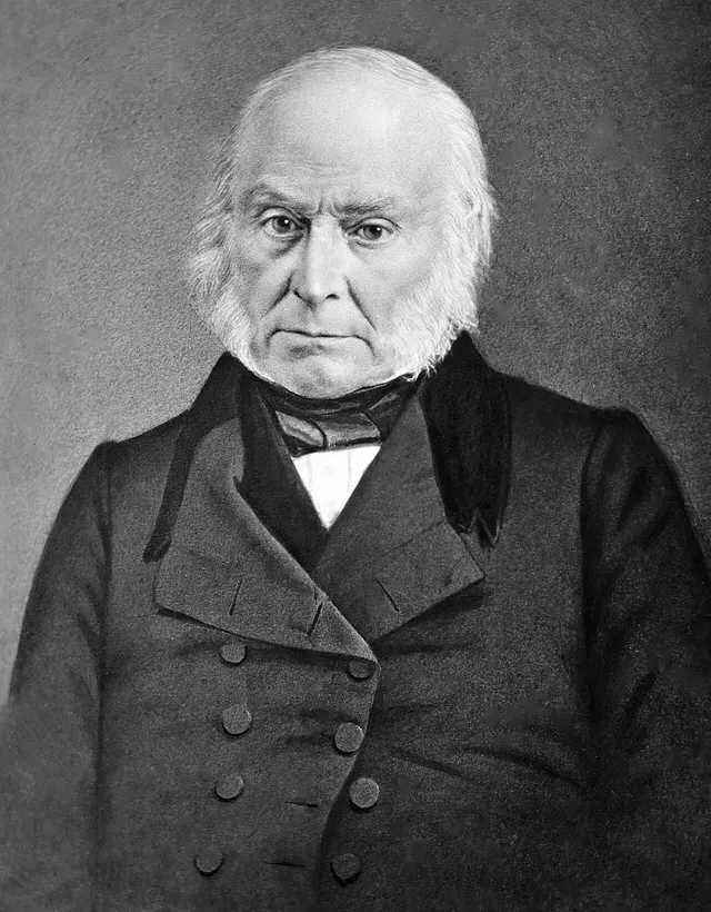 John Quincy Adams, photographed by Mathew Brady in his later years.