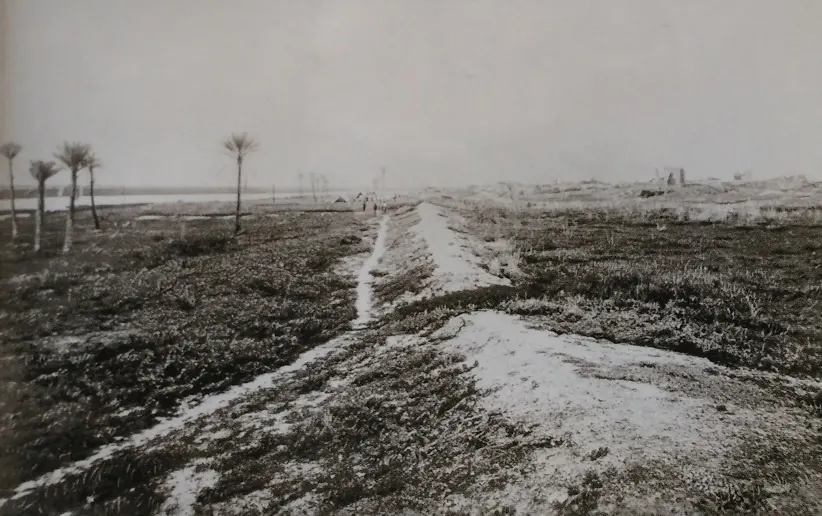 The ruins of the old Egyptian fort at Fashoda, photographed in 1898