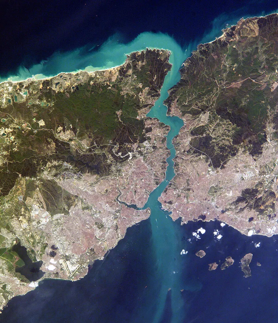 Istanbul and the Bosporus seen from the International Space Station