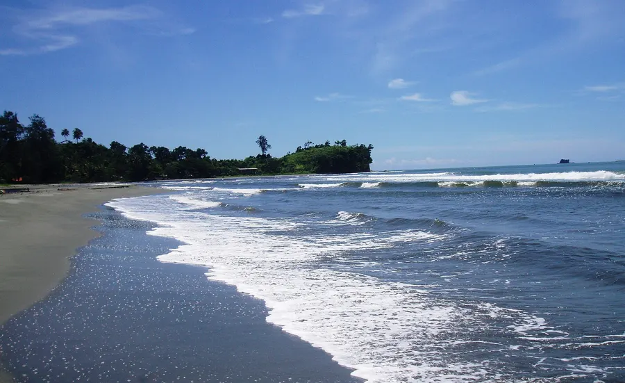 The beach at Aitape, on the north coast of Papua New Guinea