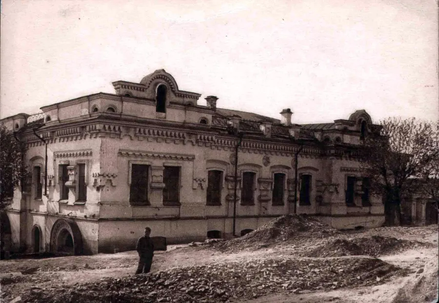 The Ipatiev House in Yekaterinburg, where the Romanov family was held and killed, in an early photograph