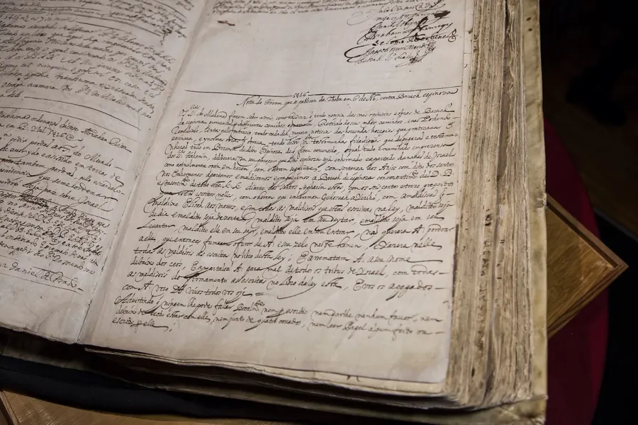 The record of the ban pronounced on Baruch Spinoza by the Portuguese Jewish community of Amsterdam on 27 July 1656