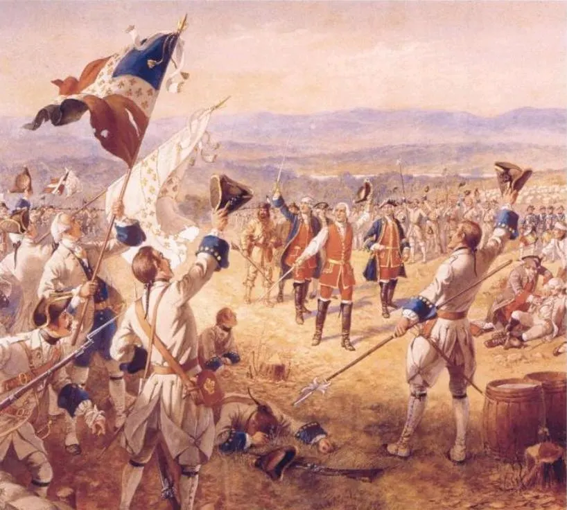 The Victory of Montcalm's Troops at Carillon, an illustration by Henry Alexander Ogden