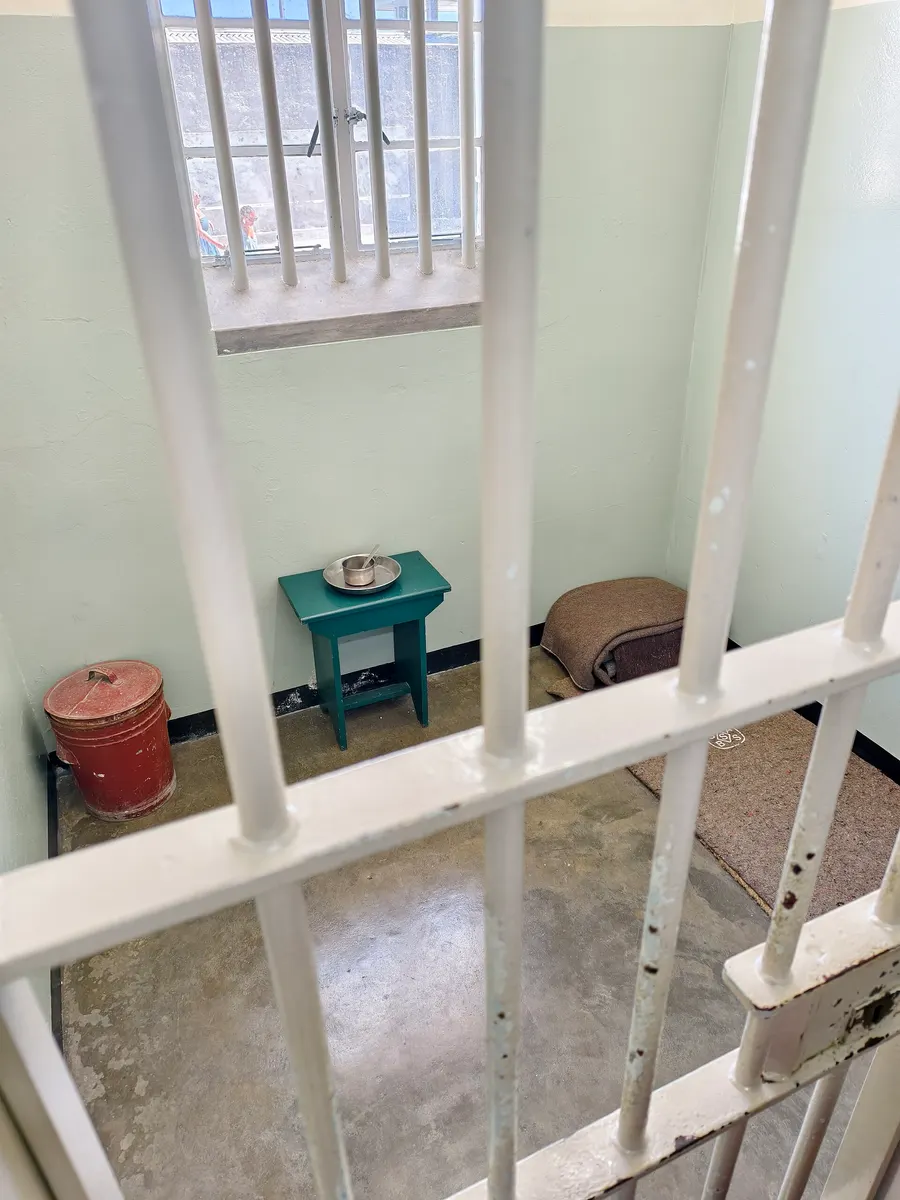 Nelson Mandela's cell in the maximum security prison on Robben Island
