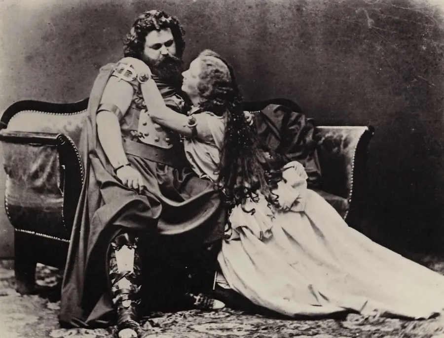 Ludwig and Malvina Schnorr von Carolsfeld as Tristan and Isolde, photographed by Joseph Albert in 1865