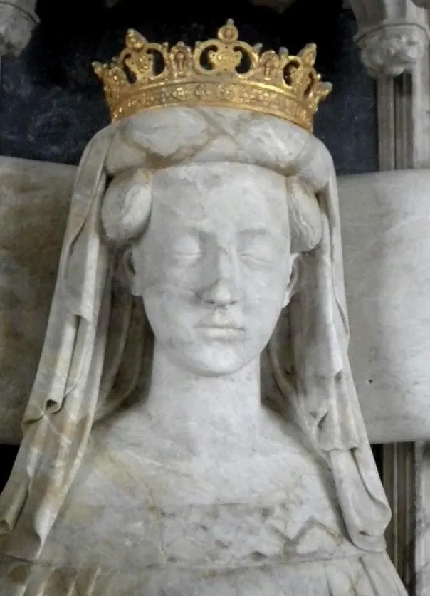 The marble effigy of Queen Margaret on her tomb in Roskilde Cathedral