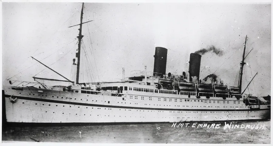 HMT Empire Windrush, the troopship that brought passengers from the Caribbean to Tilbury in 1948