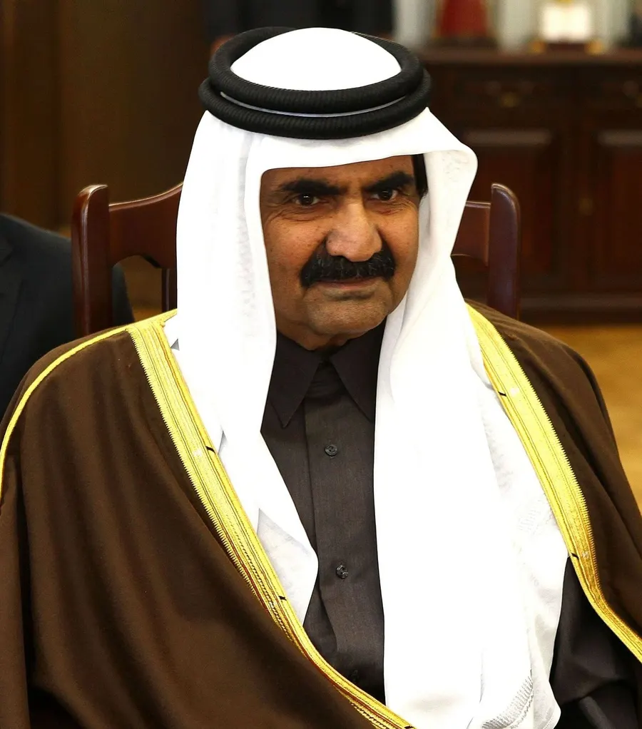 Sheikh Hamad bin Khalifa Al Thani, emir of Qatar, at the Polish Senate in 2011