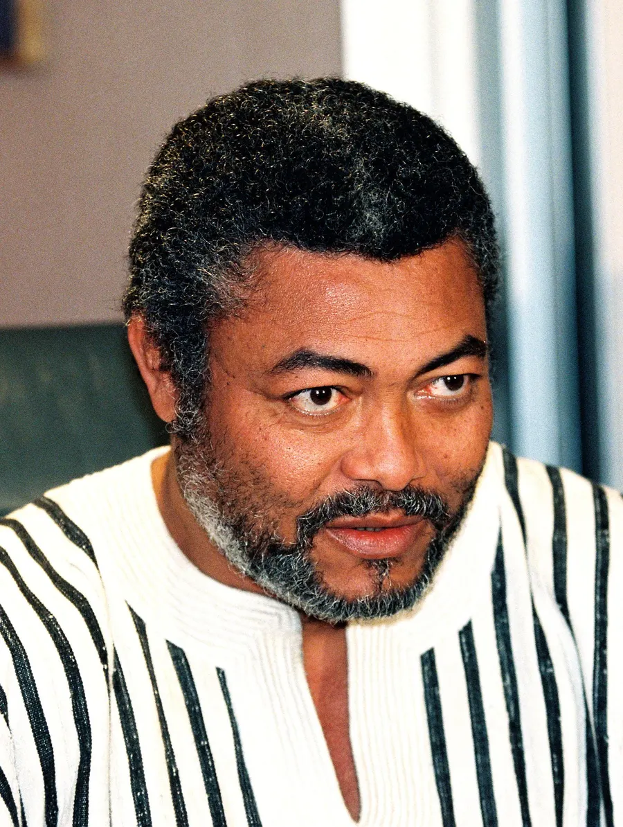 Jerry Rawlings, photographed in Brussels in 1998, when he was President of Ghana