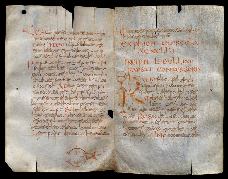 The Ragyndrudis Codex at Fulda, a damaged book long said to have been carried by Boniface when he was killed