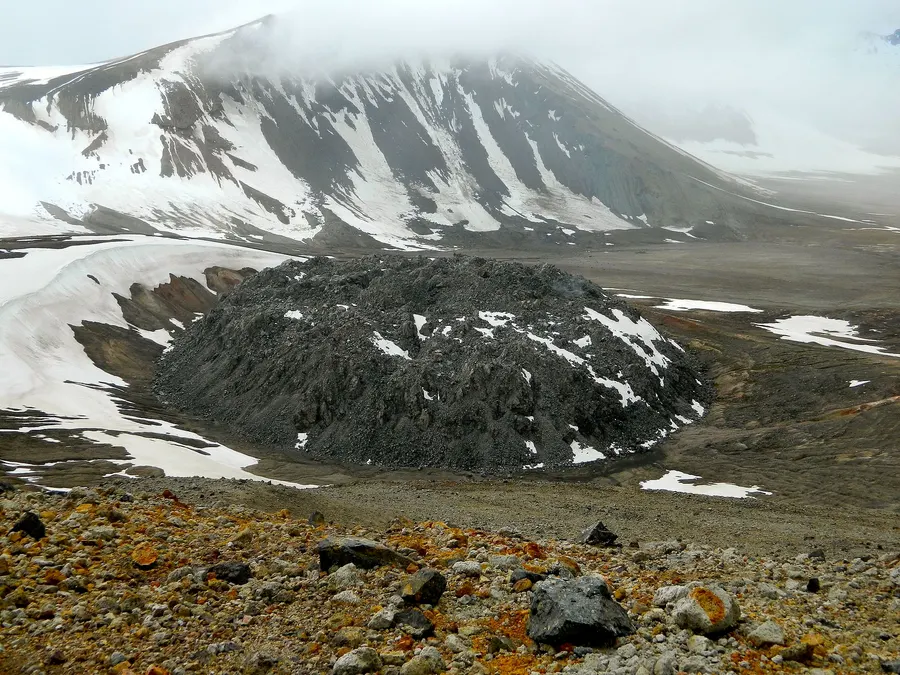 The lava dome of Novarupta, in Katmai National Park, Alaska