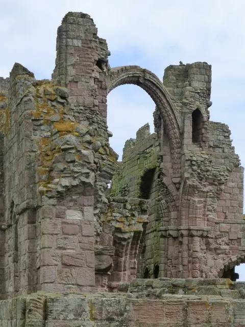 The ruined priory church on Lindisfarne, rebuilt by the monks of Durham long after the Viking raid
