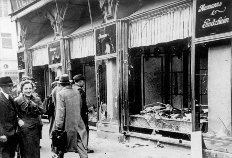 A Jewish-owned shop in Magdeburg wrecked during the pogrom of November 1938.