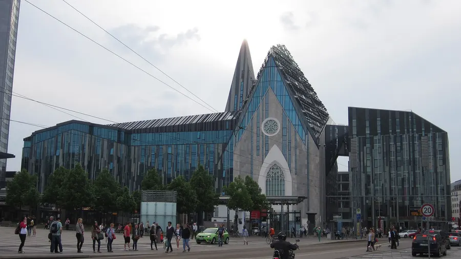 Leipzig University's Neues Augusteum and Paulinum on Augustusplatz, in 2014.