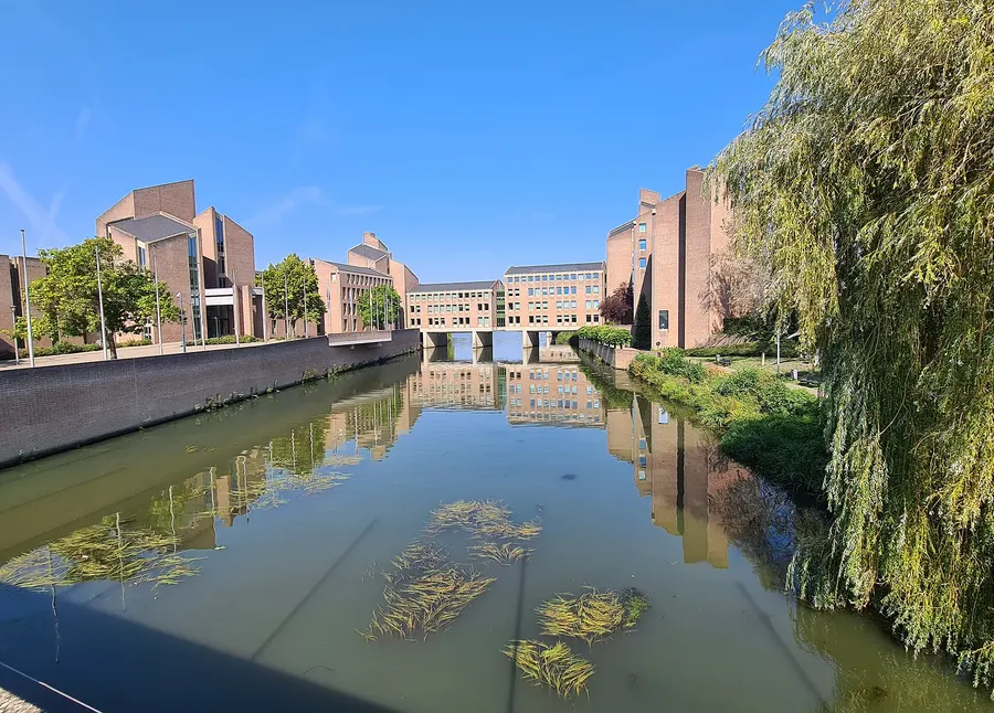 The Gouvernement aan de Maas, the seat of the province of Limburg, in Maastricht, seen across the Papenwater.