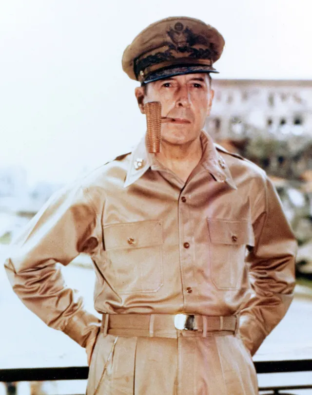 General Douglas MacArthur, who commanded the return to the Philippines.