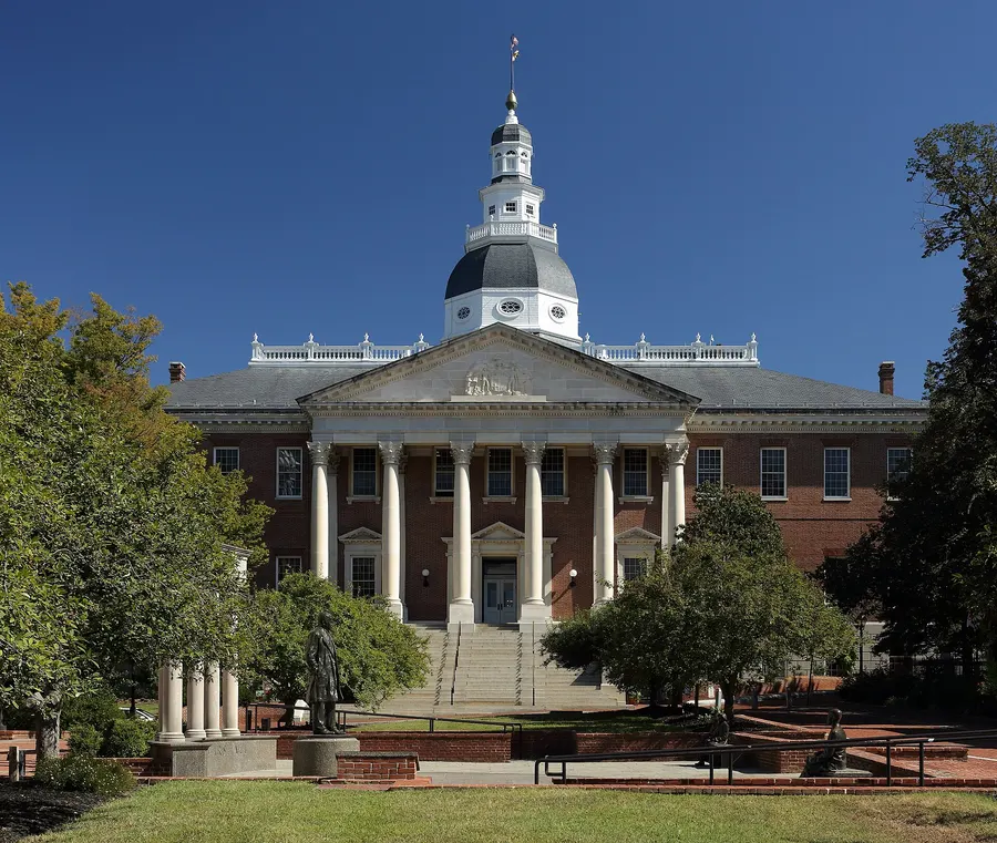 The Maryland State House in Annapolis, where Congress ratified the treaty; photographed in 2013.