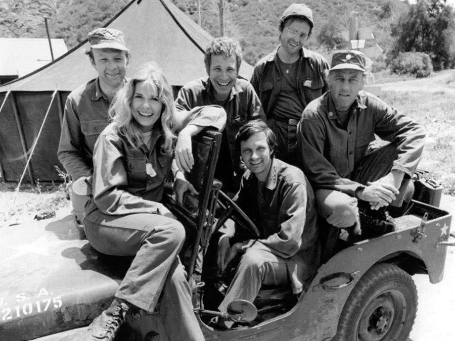The cast of M*A*S*H in a CBS publicity photograph, 1974.