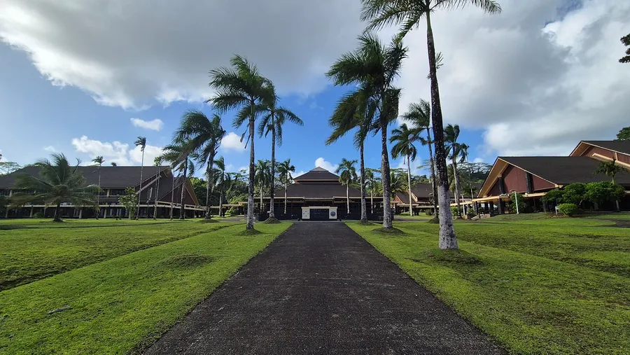 Government buildings at Palikir, capital of the Federated States of Micronesia