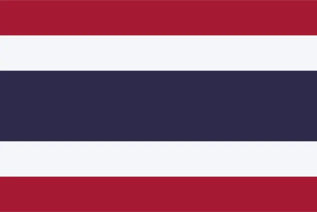 The flag of Thailand.