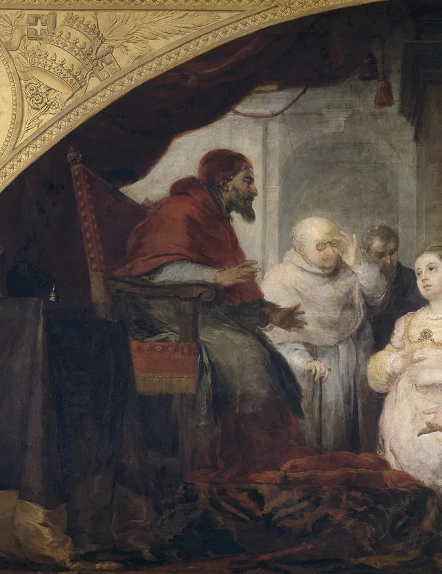 Murillo's painting of the Roman patrician John telling Pope Liberius of his dream, from the legend of Santa Maria Maggiore