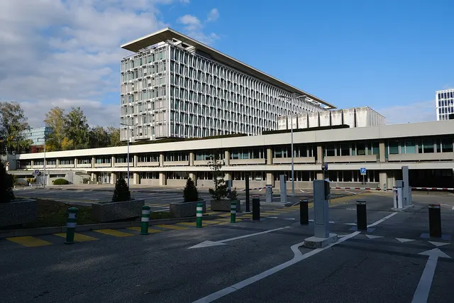 The World Health Organization's headquarters at Pregny-Chambésy, Geneva