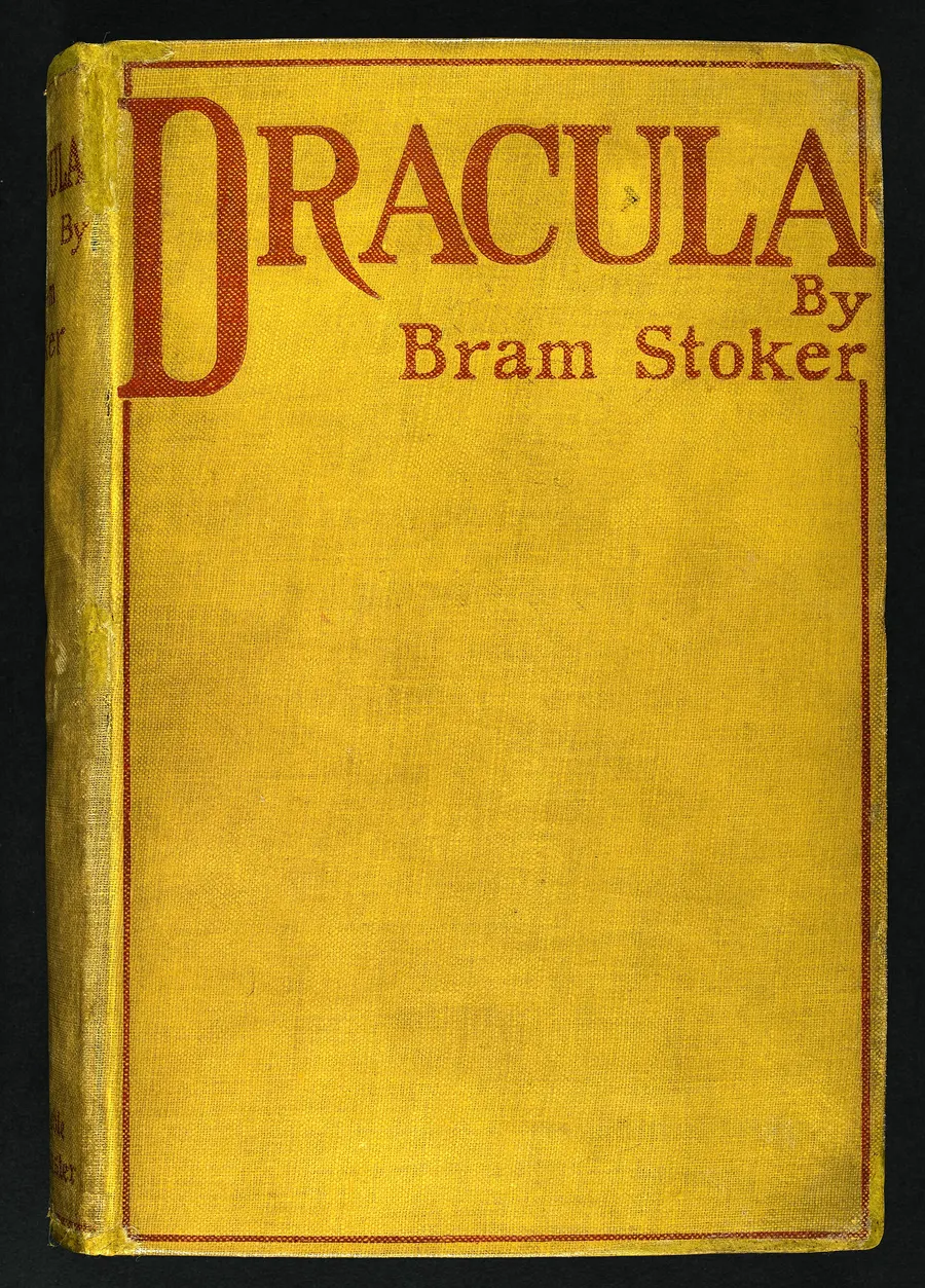 The cover of the first edition of Bram Stoker's Dracula, 1897