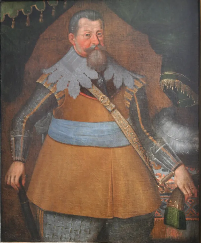 John George I, Elector of Saxony, who made peace with the emperor at Prague, in a portrait of 1637