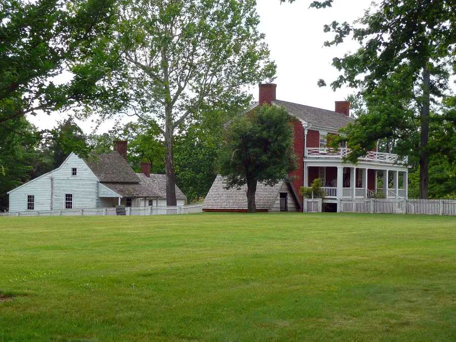 The McLean House at Appomattox Court House, Virginia, where Lee surrendered, as rebuilt by the National Park Service.