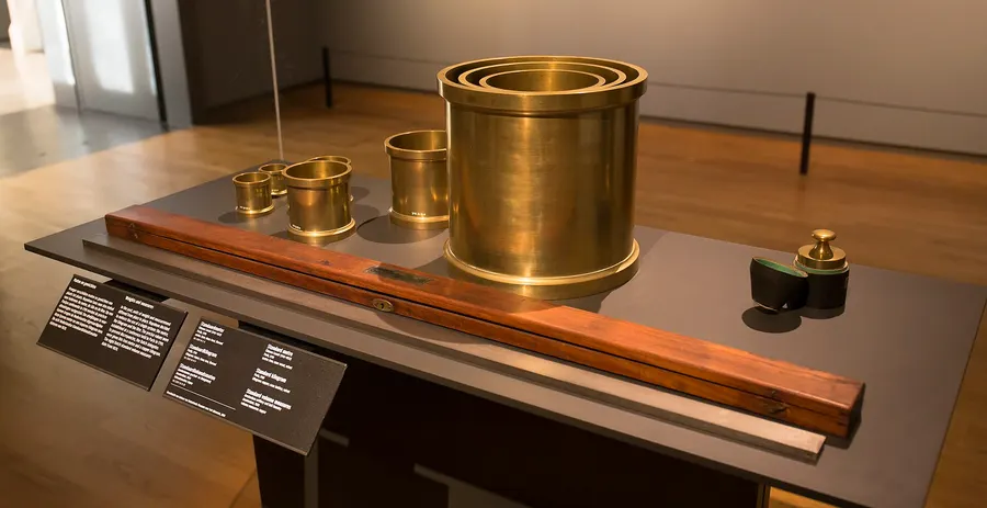 Nineteenth-century metric standards in the Rijksmuseum, Amsterdam.