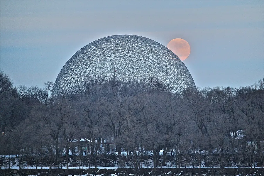 The Biosphère in Montreal, the geodesic dome built as the United States pavilion for Expo 67.