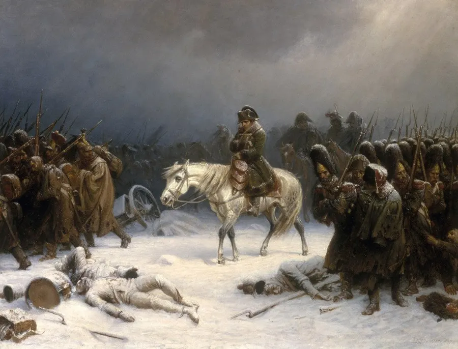 Adolph Northen's nineteenth-century painting of the retreat from Moscow.