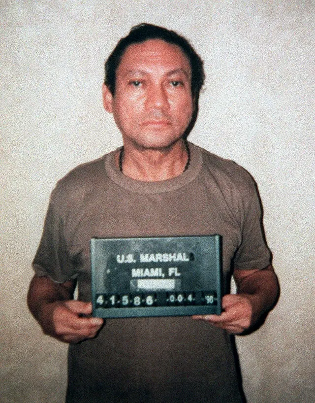 Manuel Noriega photographed by the US Marshals Service after his capture in January 1990.