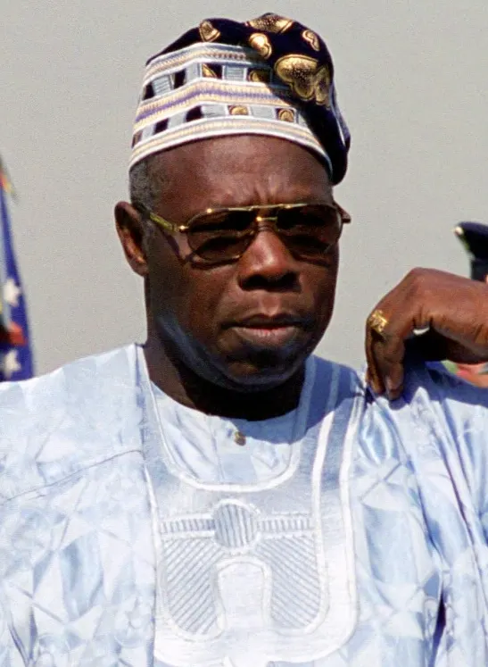 Olusegun Obasanjo as President of Nigeria, on a visit to Washington in 2001.