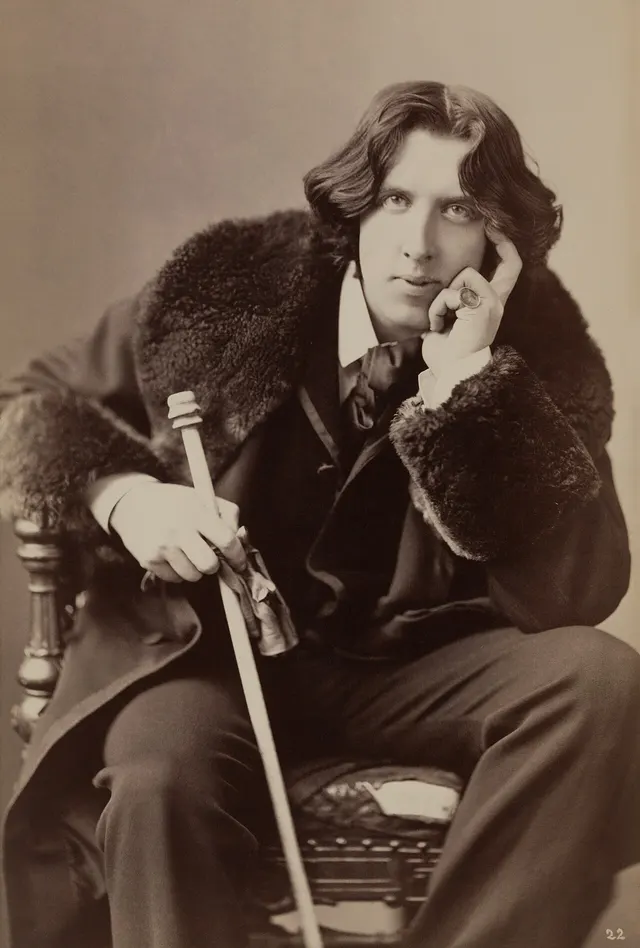 Oscar Wilde photographed by Napoleon Sarony in New York, 1882.