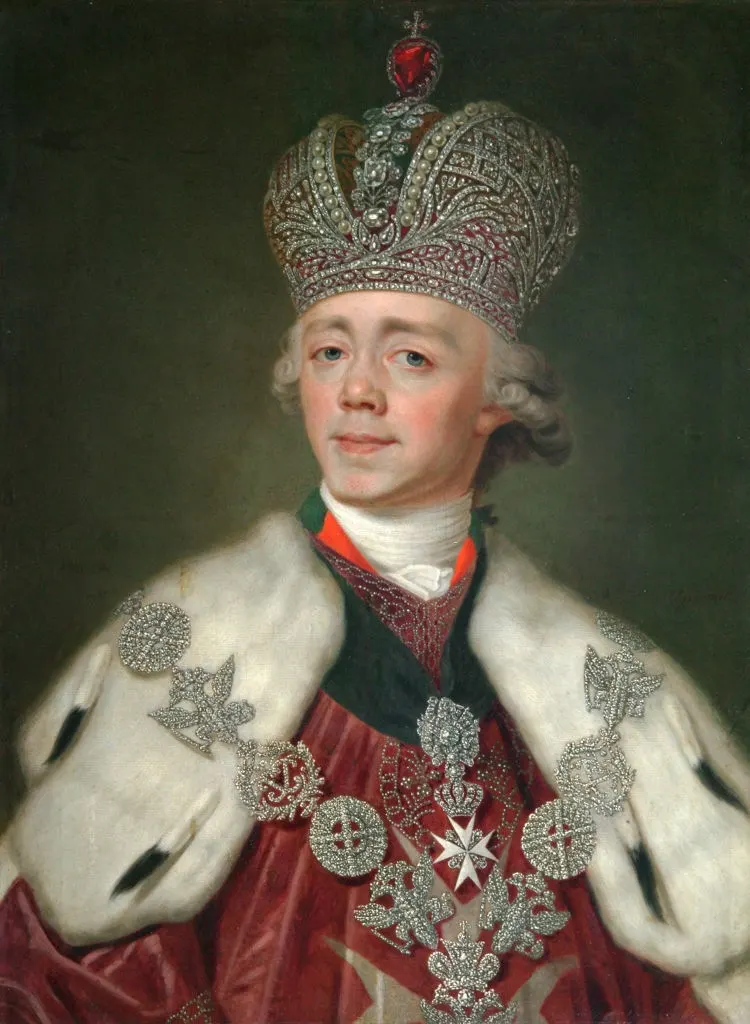 Emperor Paul I, painted by Vladimir Borovikovsky in 1800.
