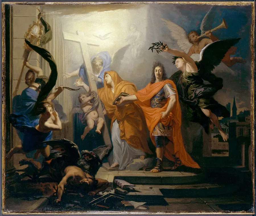 An allegory, probably of the Peace of Utrecht, painted by Antoine Rivalz (Metropolitan Museum of Art).