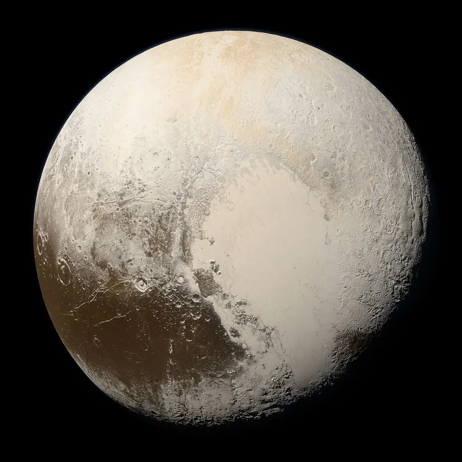 Pluto photographed by NASA's New Horizons spacecraft in July 2015.