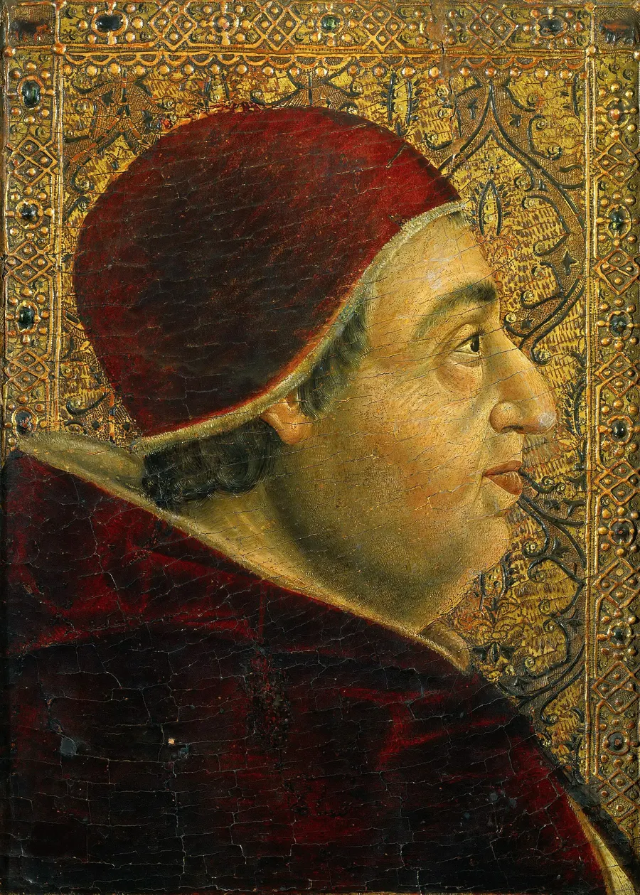 Pope Alexander VI, in a portrait attributed to Pedro Berruguete in the Vatican Museums.