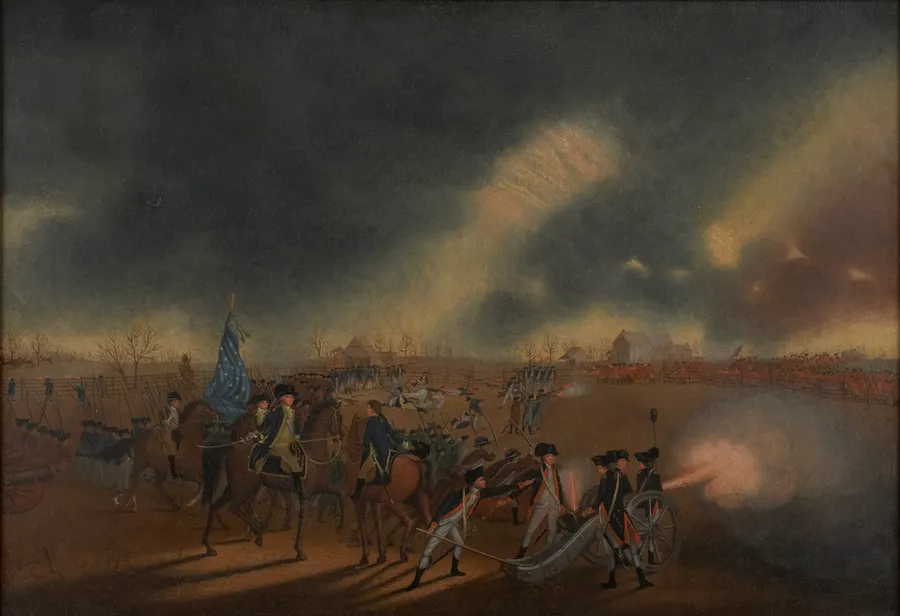 The Battle of Princeton, painted by James Peale about 1782.