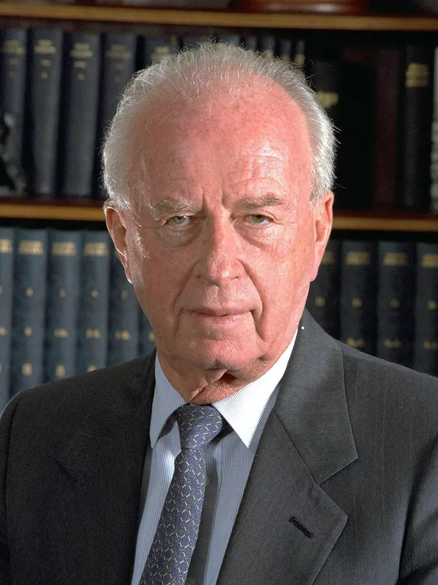 Yitzhak Rabin, who signed for Israel.
