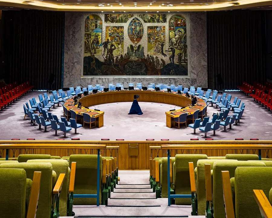The UN Security Council chamber in New York.