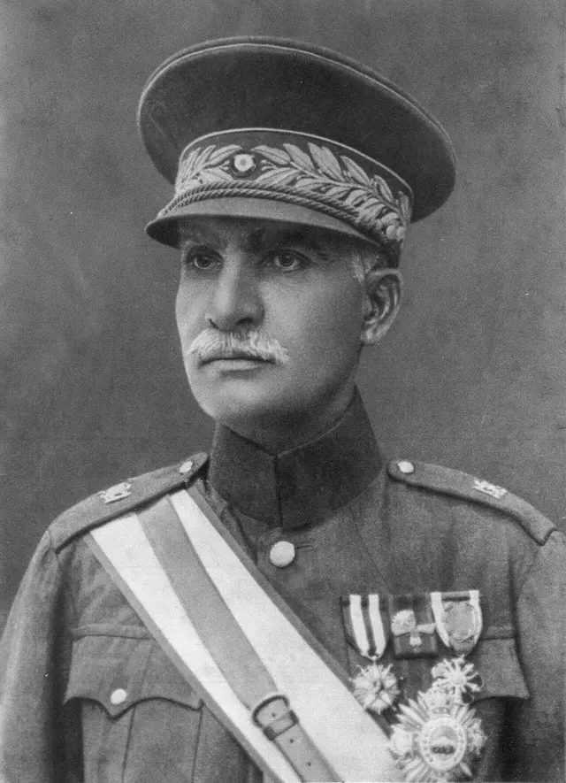 Reza Shah in uniform in the early 1930s.