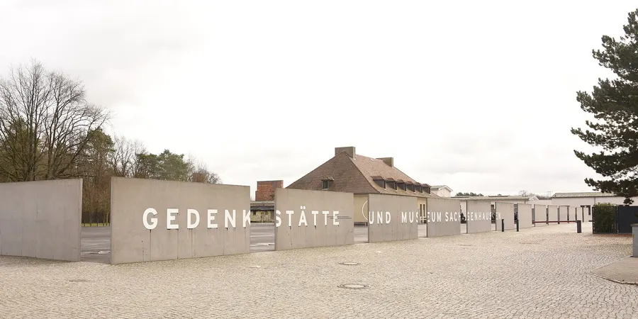 The entrance to the Sachsenhausen Memorial and Museum.