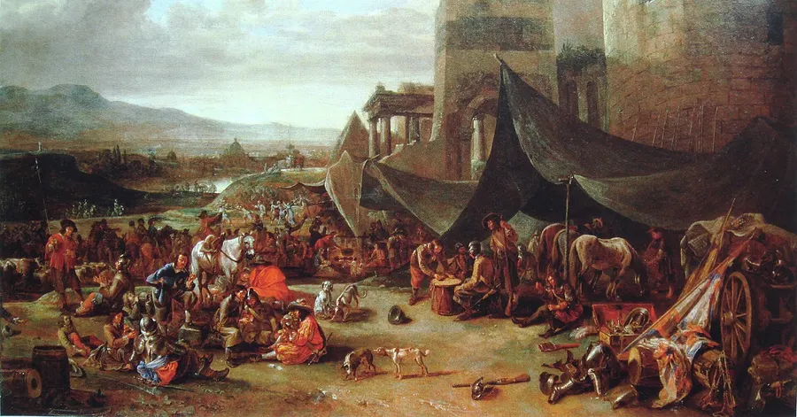 The sack of Rome in 1527, painted by Johannes Lingelbach in the 17th century.