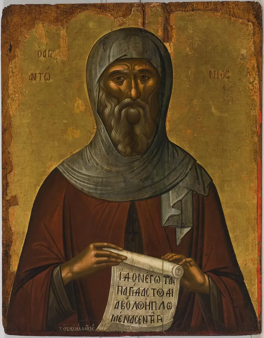 Saint Anthony the Great, painted by Michael Damaskinos in the late sixteenth century.