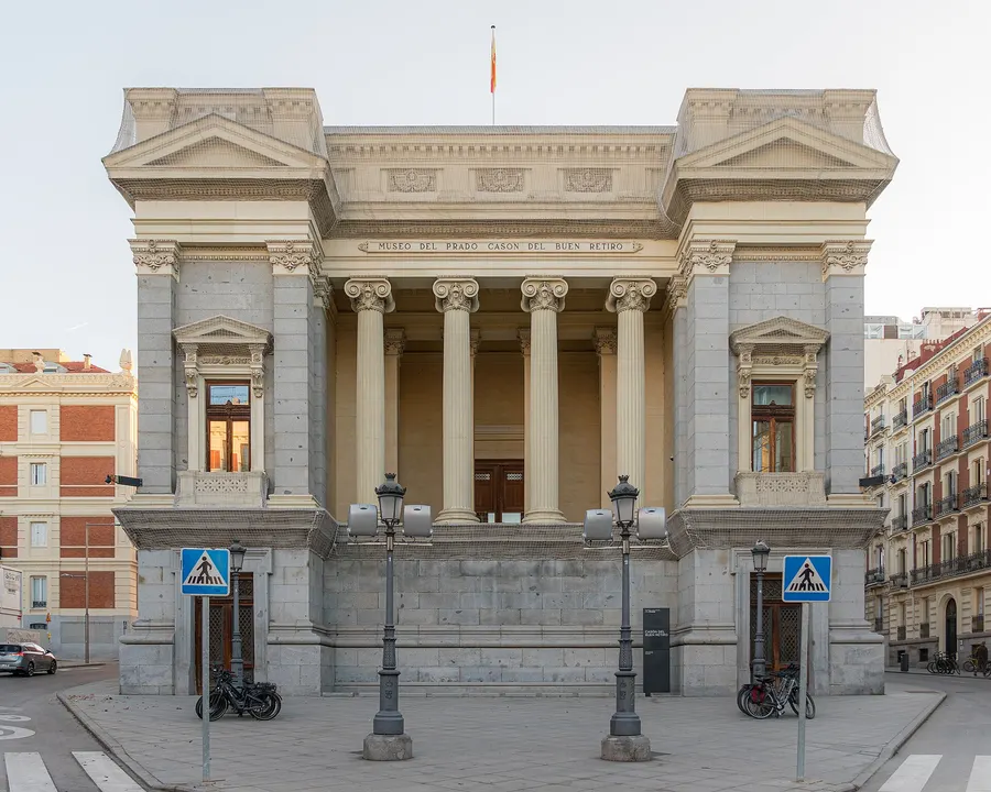The west front of the Casón del Buen Retiro in Madrid, where Guernica was shown from 1981 to 1992